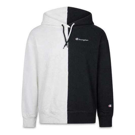 Champion Men’s Black & White Pullover Hoodie Small Logo Fleece