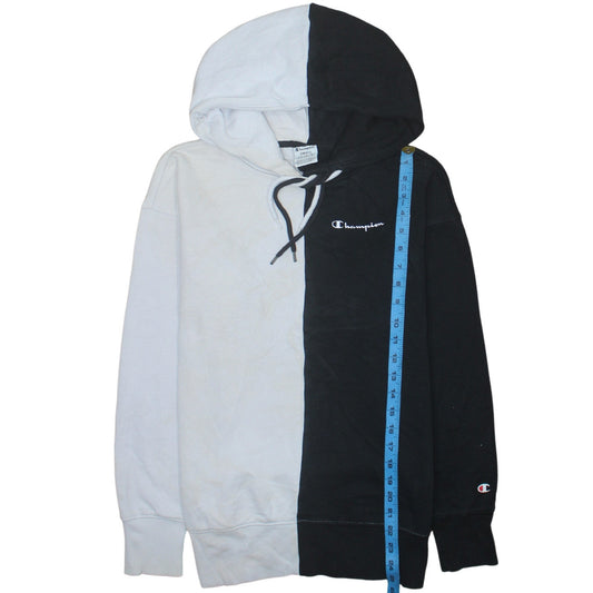 Champion Men’s Black & White Pullover Hoodie Small Logo Fleece