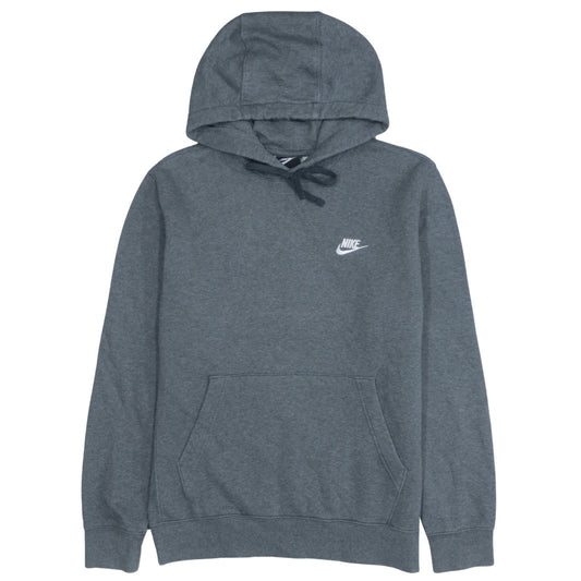 Nike Men's Grey Pullover Hoodie Small Regular Fit Fleece Logo