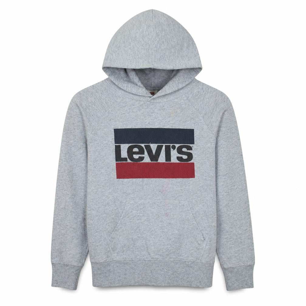 Levi's Men's Grey XS Pullover Hoodie with Logo Print