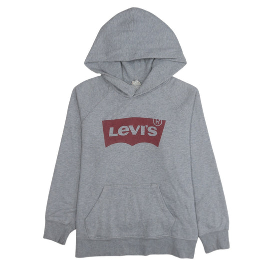 Levi's Men's Grey Pullover Hoodie M Classic Logo Fleece Sweatshirt