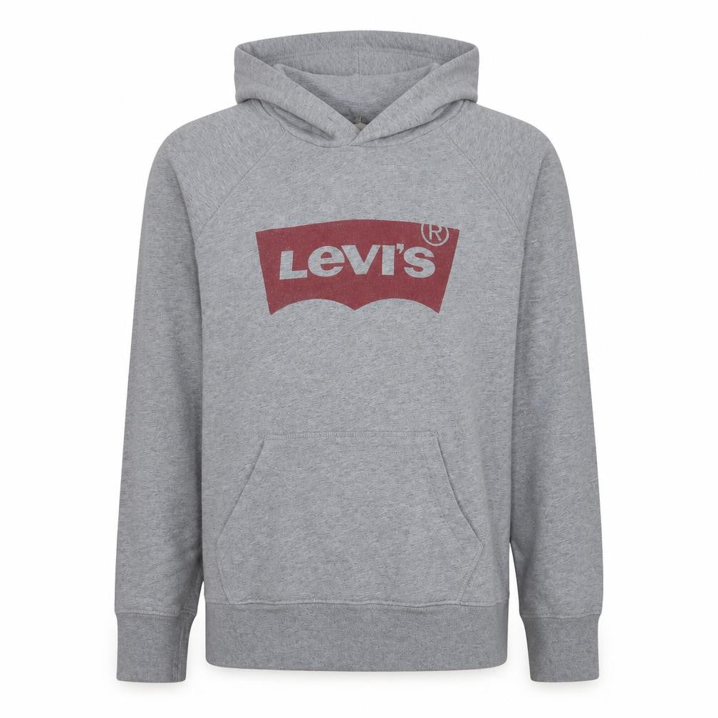 Levi's Men's Grey Pullover Hoodie M Classic Logo Fleece Sweatshirt