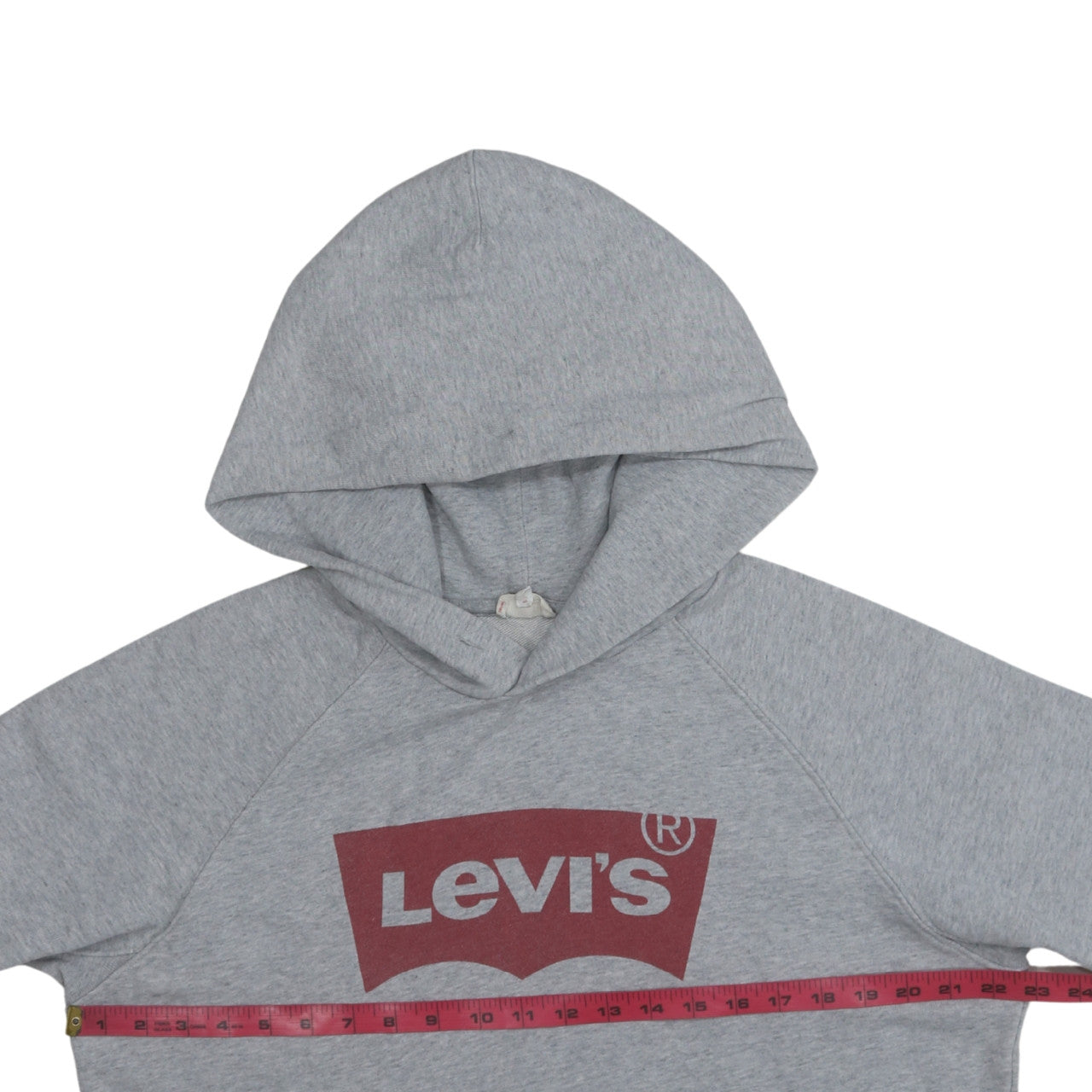 Levi's Men's Grey Pullover Hoodie M Classic Logo Fleece Sweatshirt