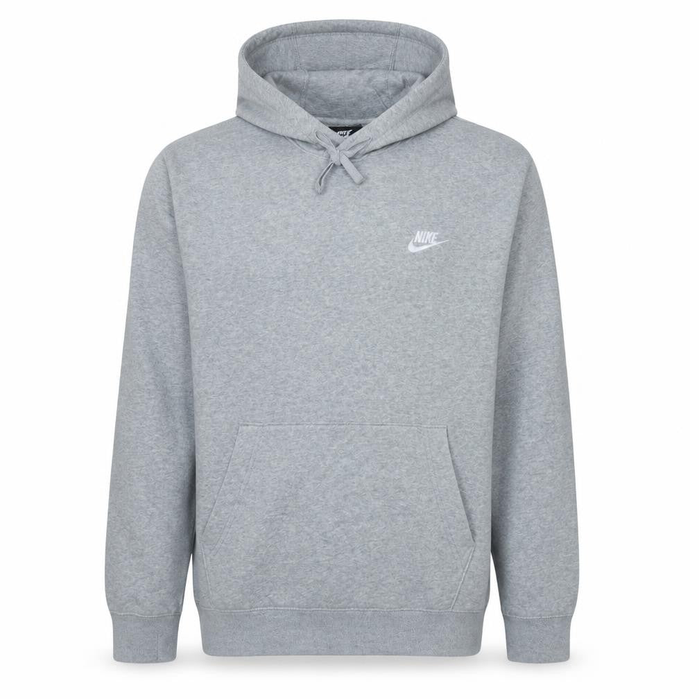 Nike Men's Grey Pullover Hoodie Size M Regular Fit Sports Fleece