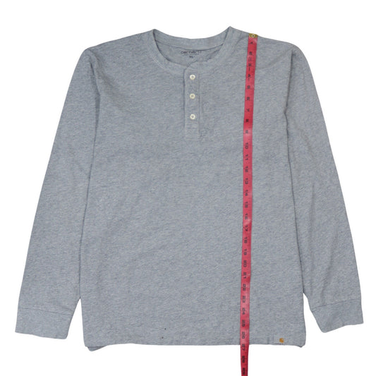 Carhartt Men's Grey XL Henley Long Sleeve Cotton Shirt