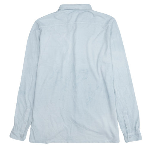 Lacoste Men's Blue Slim Fit Long Sleeve Button-Up Shirt L