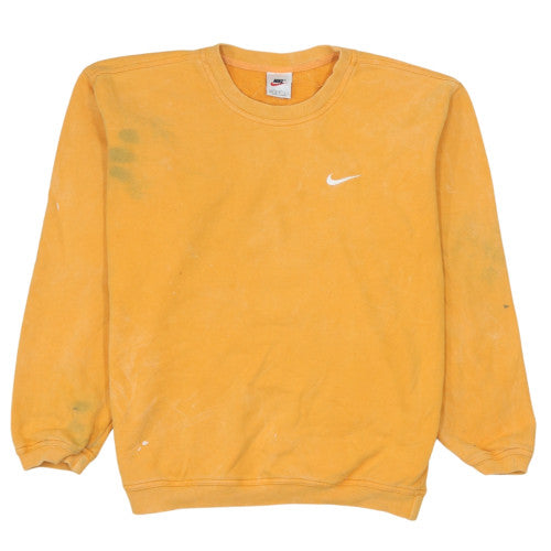 Nike Womens Yellow Crew Neck Pullover Sweatshirt M