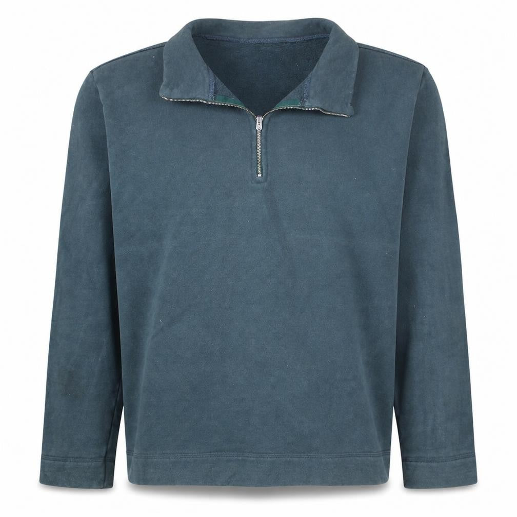 Calvin Klein Jeans Men's Blue XL 1/4 Zip Cotton Sweatshirt