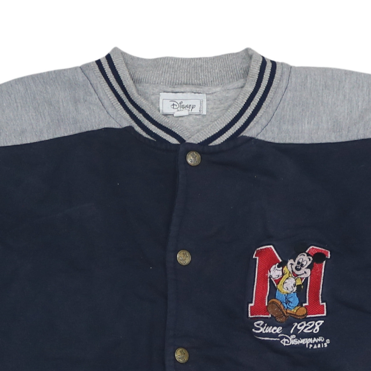 Disney Men's Blue & Grey Varsity Jacket L College Style