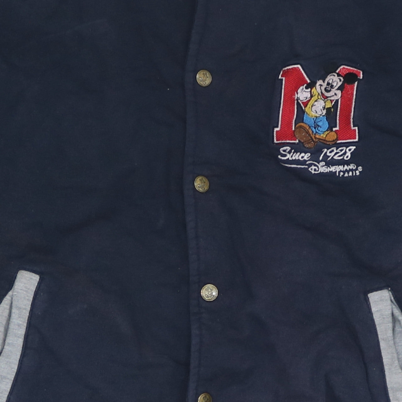 Disney Men's Blue & Grey Varsity Jacket L College Style