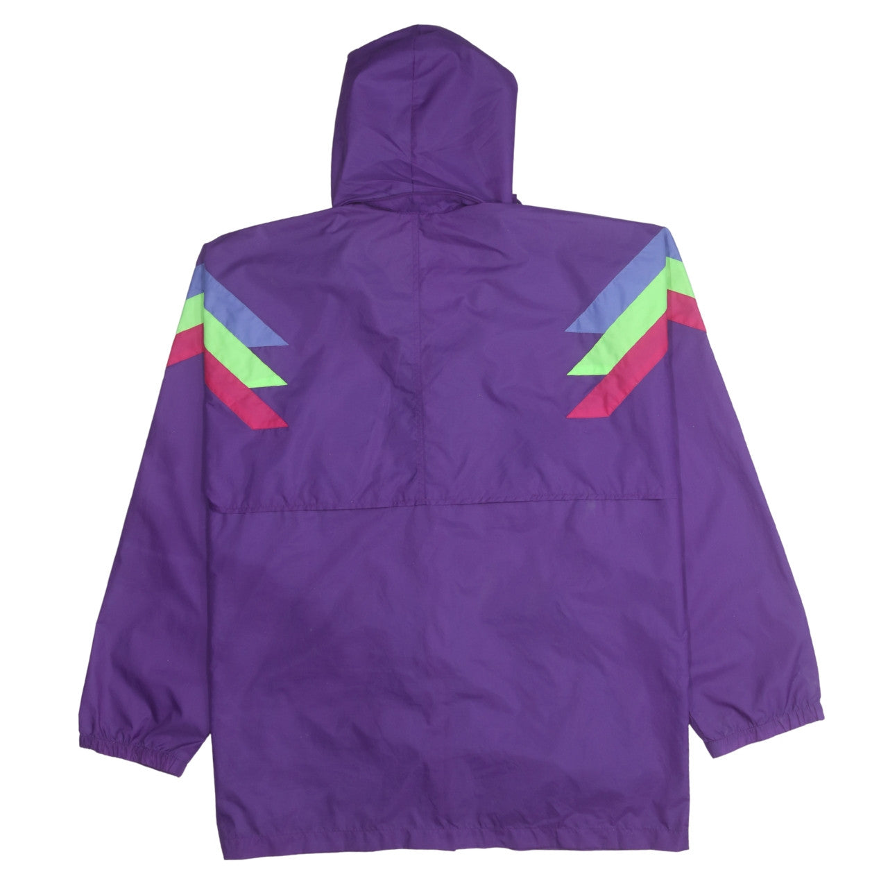 Adidas Women's Purple Hooded Windbreaker Jacket Size M Retro 80s Style