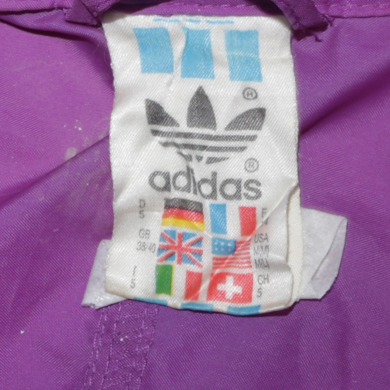 Adidas Women's Purple Hooded Windbreaker Jacket Size M Retro 80s Style