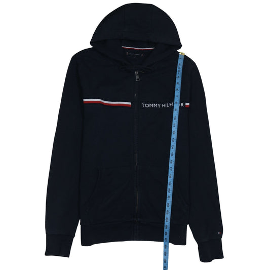 Tommy Hilfiger Men's Black Full Zip Hoodie L Classic Logo