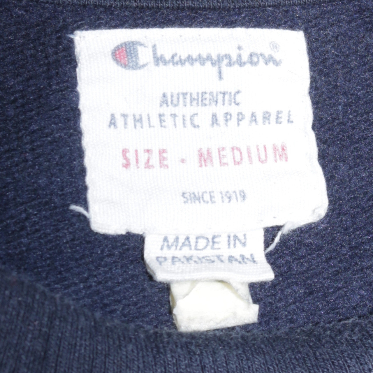 Champion Men's Blue Medium Pullover Sweatshirt Embroidered Logo