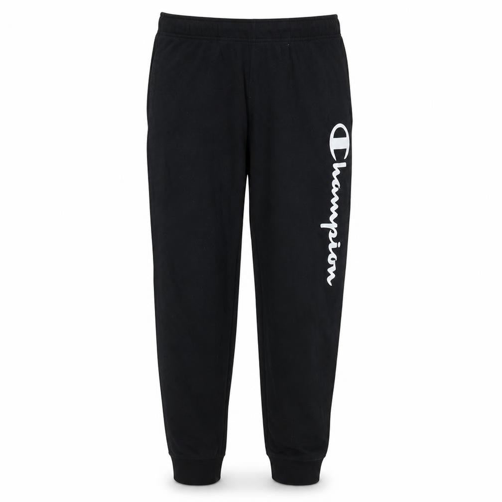 Champion Men's Black L Jogger Sweatpants Elastic Waist Tapered Leg