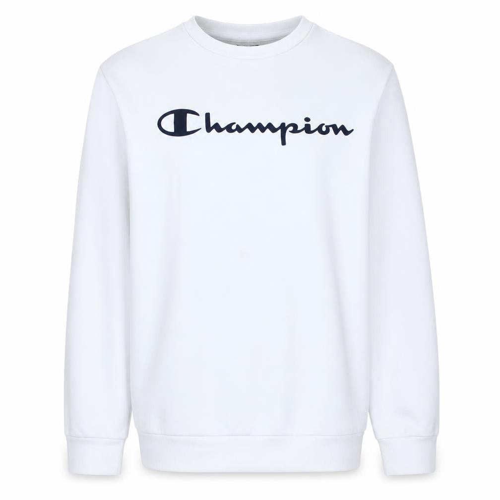 Champion Boys White Pullover Sweatshirt X-Large 13-14 Years Logo Crew Neck