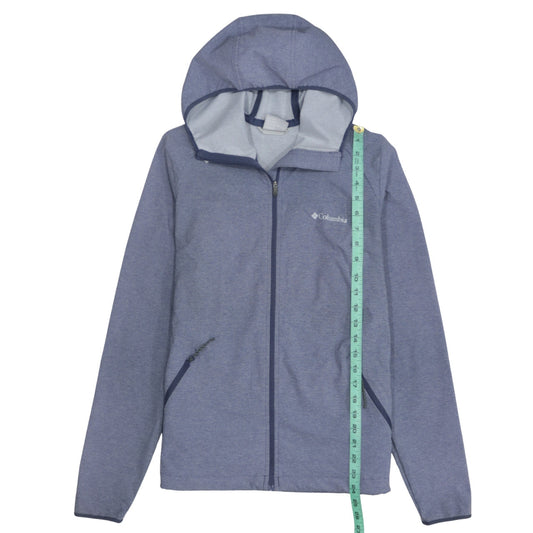 Columbia Womens Blue Hooded Lightweight Windbreaker Jacket M