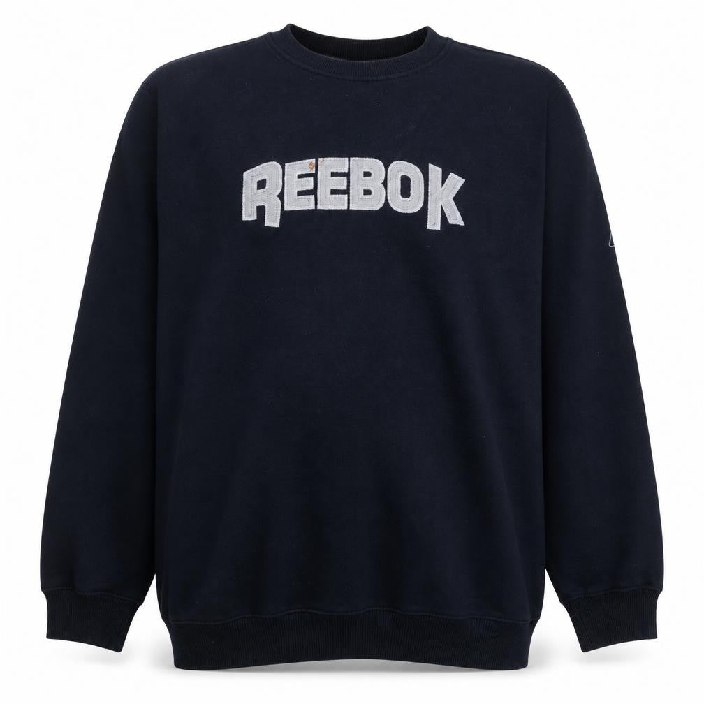 Reebok Men's Blue XL Pullover Sweatshirt Crew Neck Logo Vintage