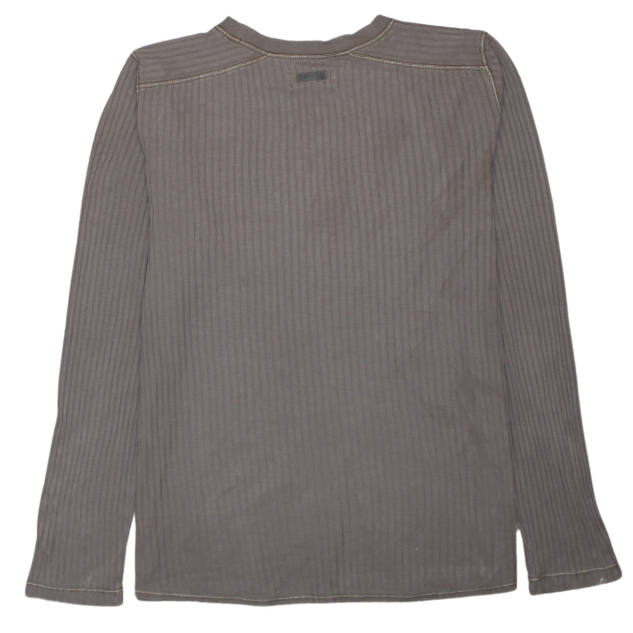 Marlboro Classics Men's Brown Long Sleeve Ribbed Cotton Top M
