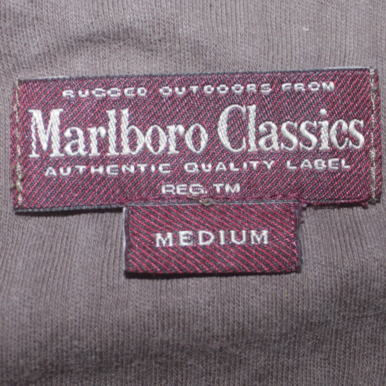 Marlboro Classics Men's Brown Long Sleeve Ribbed Cotton Top M