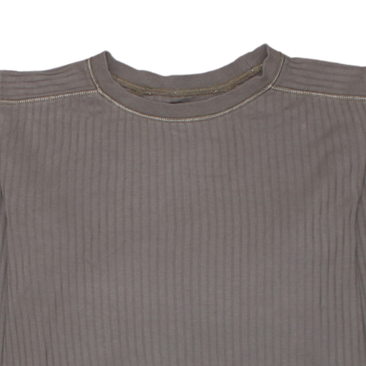 Marlboro Classics Men's Brown Long Sleeve Ribbed Cotton Top M