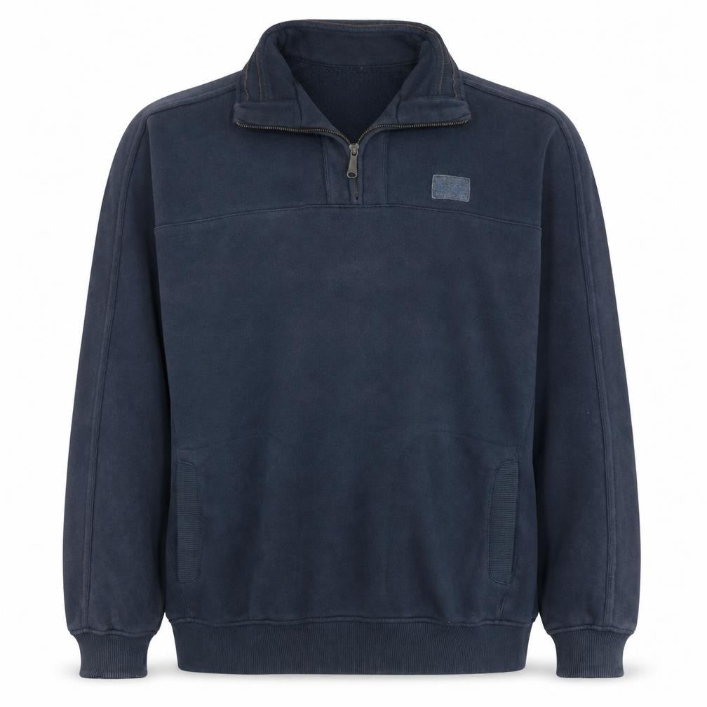 Champion Men's Blue XL 1/4 Zip Fleece Sweatshirt Pullover