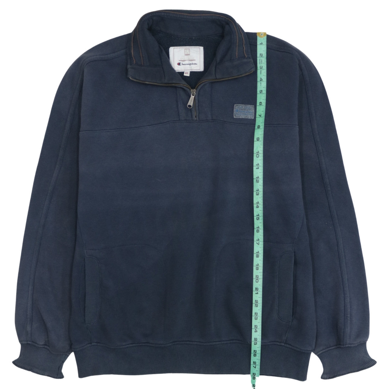 Champion Men's Blue XL 1/4 Zip Fleece Sweatshirt Pullover