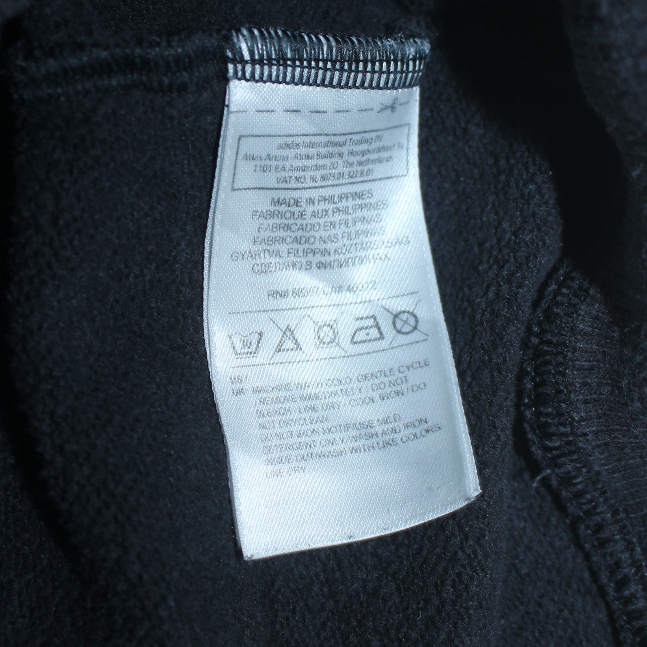 Adidas Men’s Black Pullover Hoodie Medium Logo Sportswear