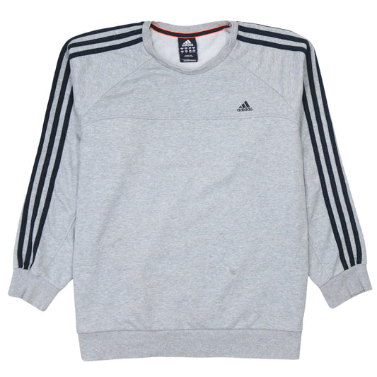 Adidas Men's Grey XL Pullover Sweatshirt Crew Neck Sports Essentials