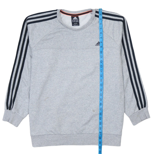 Adidas Men's Grey XL Pullover Sweatshirt Crew Neck Sports Essentials