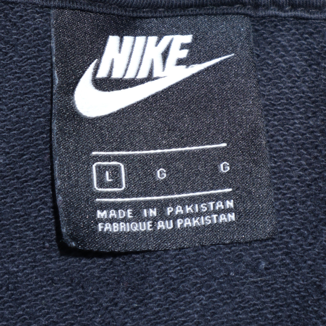 Nike Men's Black Pullover Hoodie L Regular Fit High Neck Fleece
