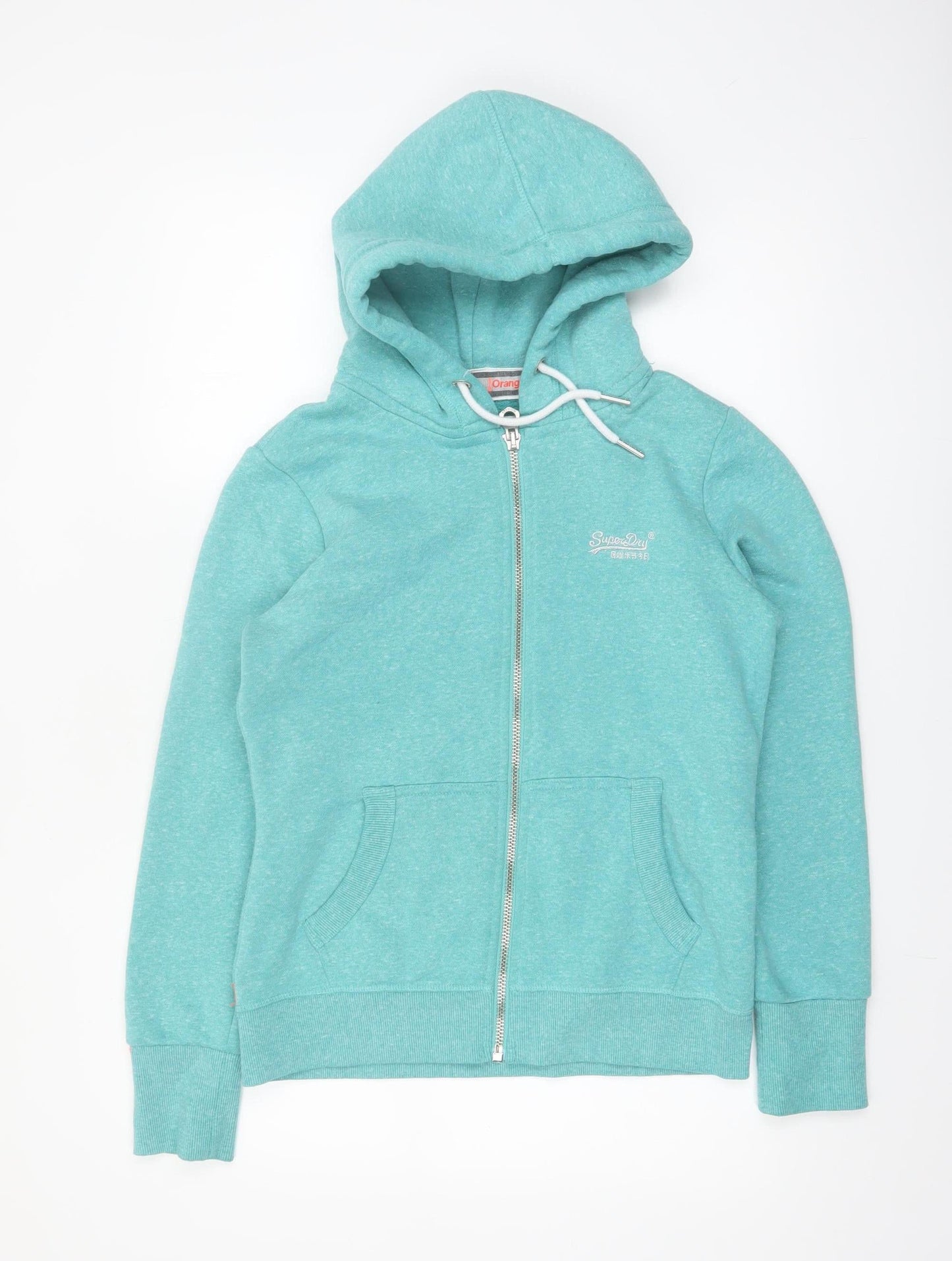 Superdry Women’s Blue Full Zip Hoodie UK 14 Cotton Blend