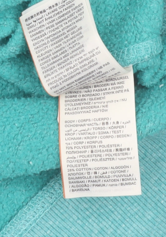 Superdry Women’s Blue Full Zip Hoodie UK 14 Cotton Blend