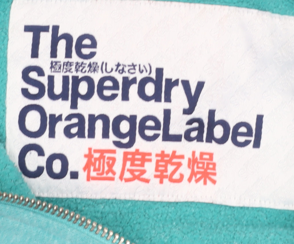 Superdry Women’s Blue Full Zip Hoodie UK 14 Cotton Blend