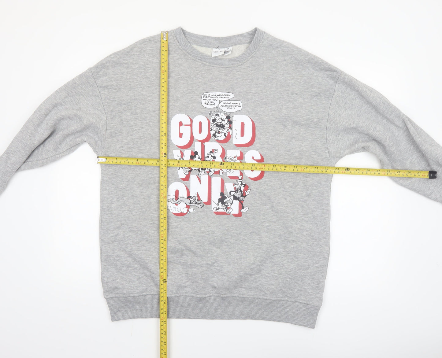 Disney Women Grey Mickey Mouse Graphic Sweatshirt XS
