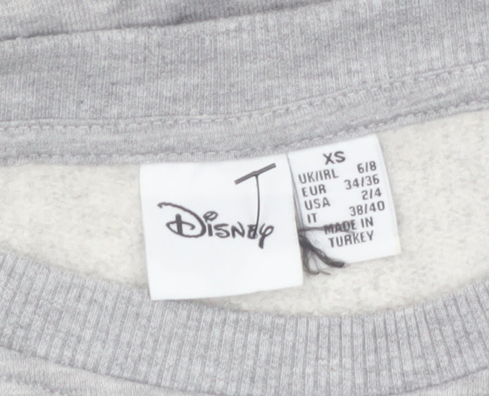 Disney Women Grey Mickey Mouse Graphic Sweatshirt XS