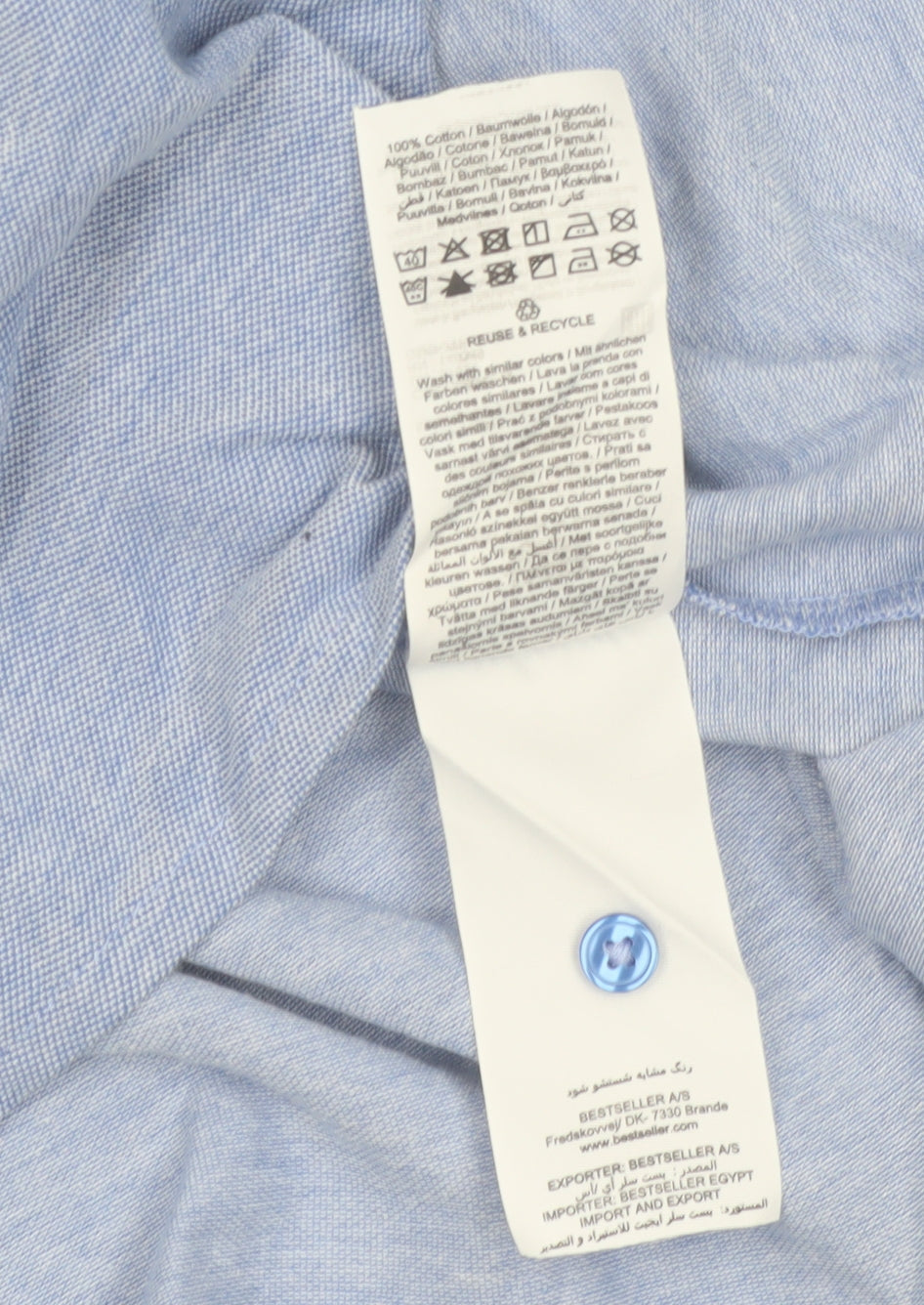 Jack & Jones Men's Blue Short Sleeve Regular Fit Button-Up Shirt Size S