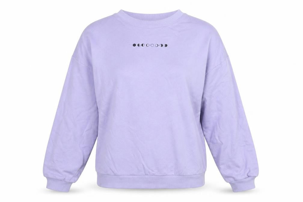 ASOS DESIGN Womens Lilac Cotton Moon Phase Sweatshirt UK 12