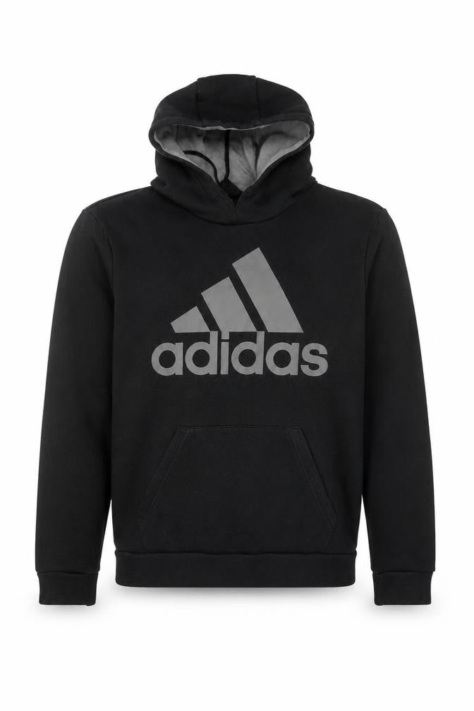 Adidas Men's Black Pullover Hoodie Size L Sports Fleece Sweatshirt