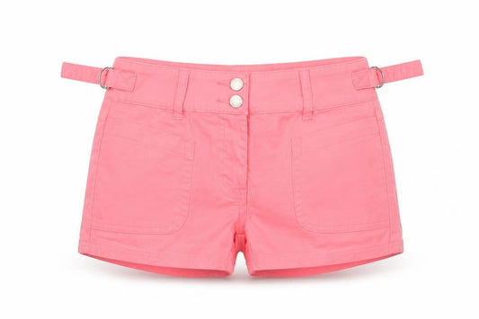 KIT Women's Pink Chino Shorts Size 8 Belted Summer Casual
