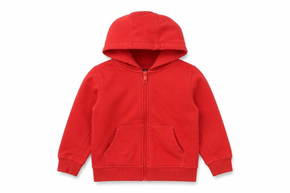 Next Boys Red Full Zip Hoodie 4 Years Cotton Blend Casual Hooded Top
