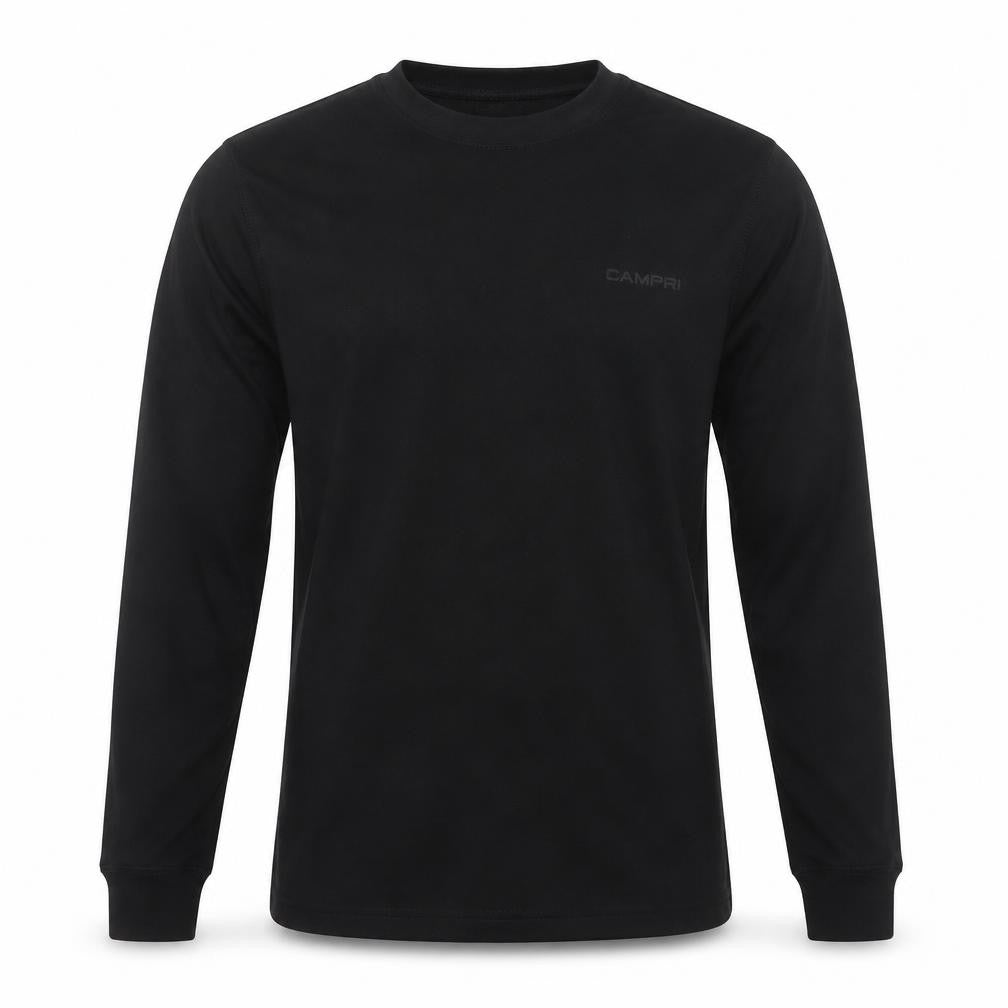 Campri Men's Black Small Thermal Long Sleeve Sports Base Layer Top