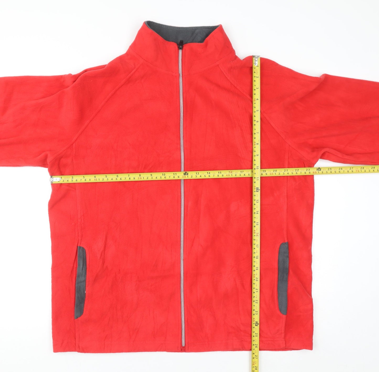 Starter Men's Red Full Zip Fleece Sweatshirt L Regular Fit