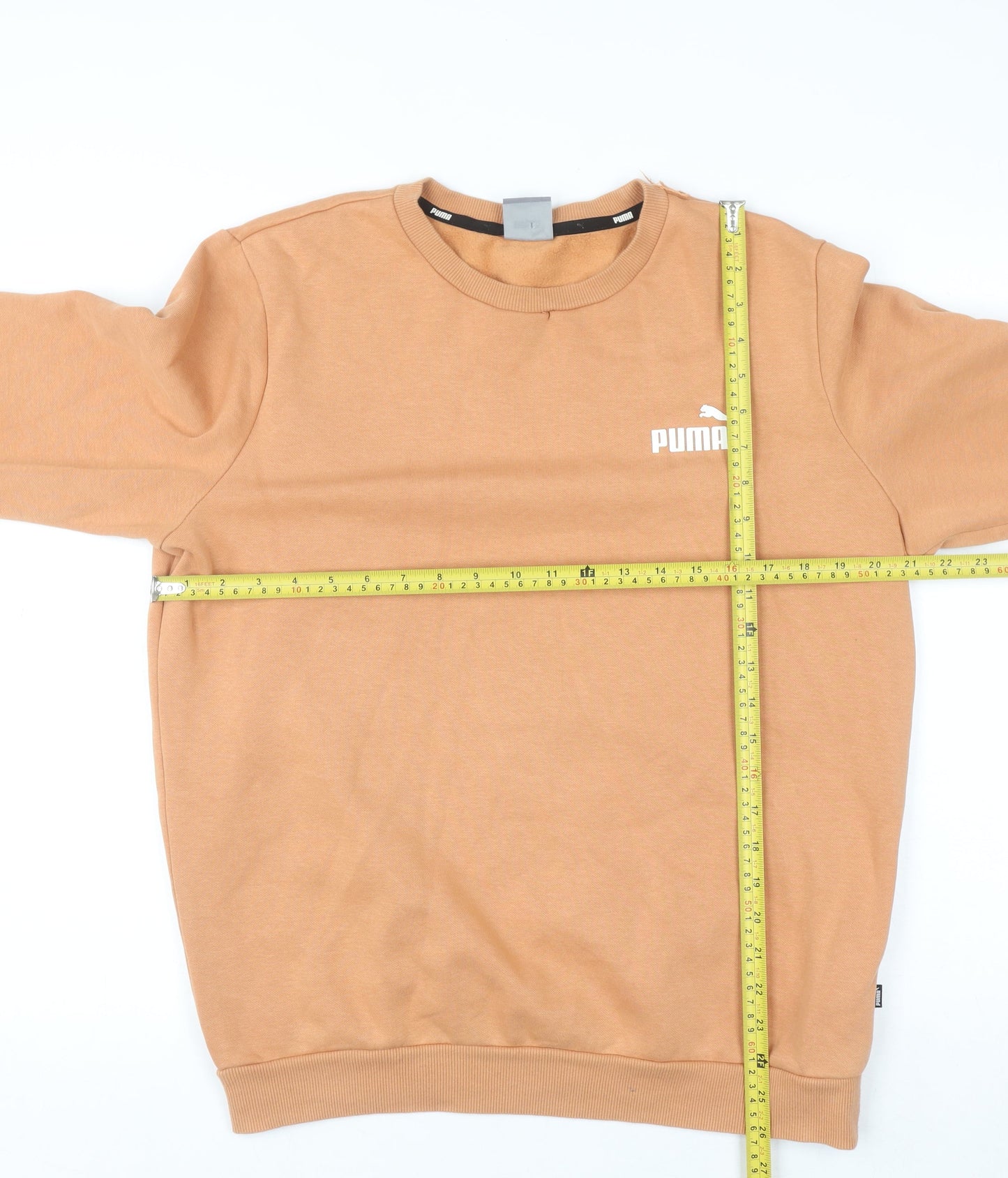 Puma Men's Brown Crew Neck Pullover Sweatshirt Size M Fleece