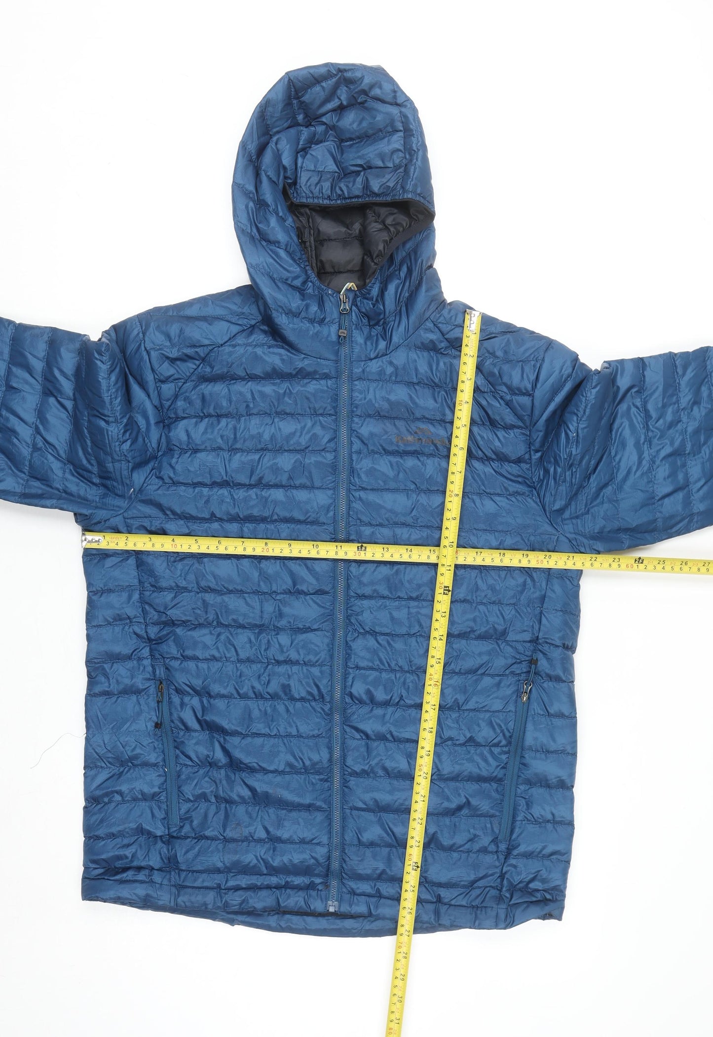 Kathmandu Mens Blue Hooded Down Puffer Jacket Size M