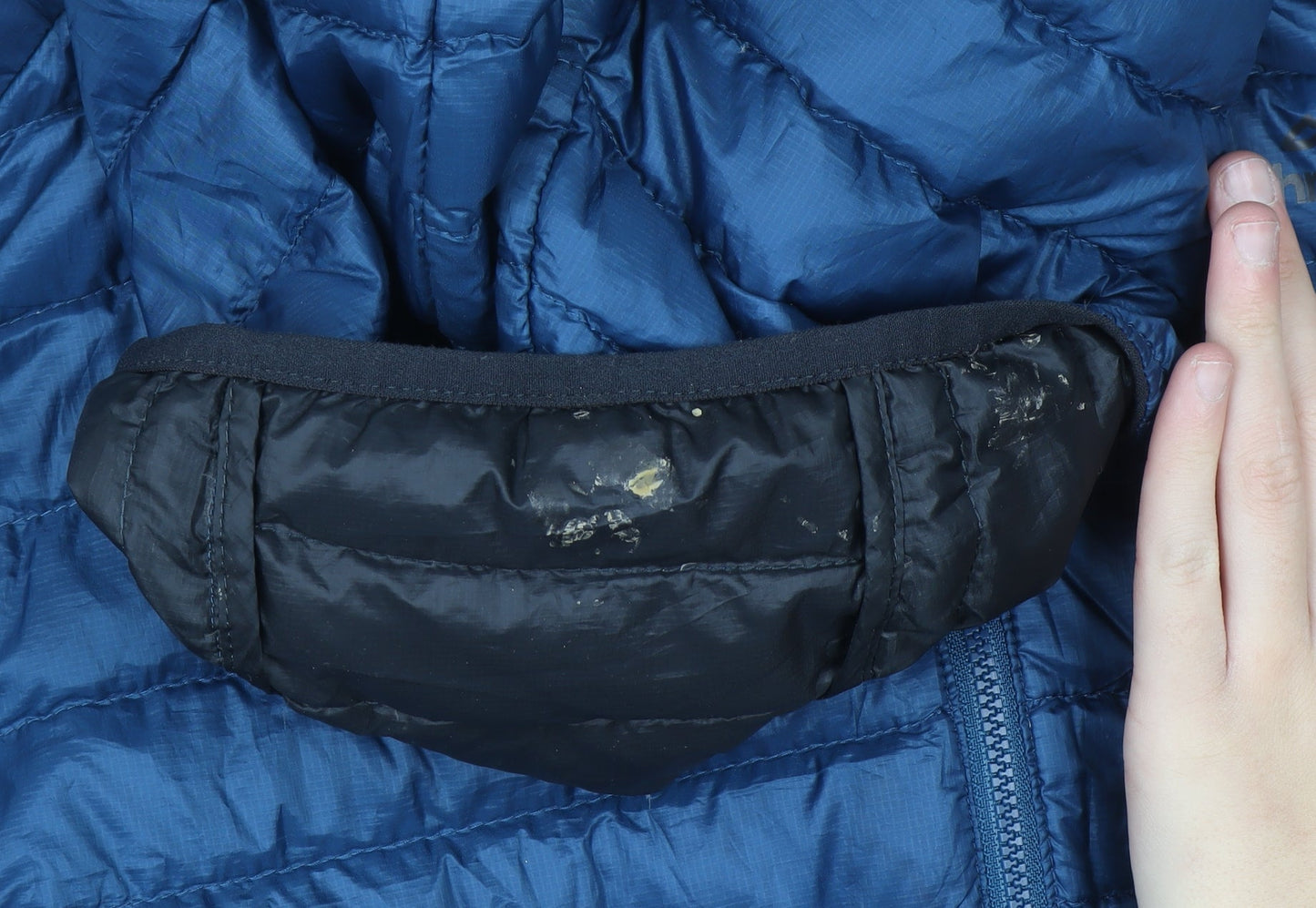 Kathmandu Mens Blue Hooded Down Puffer Jacket Size M