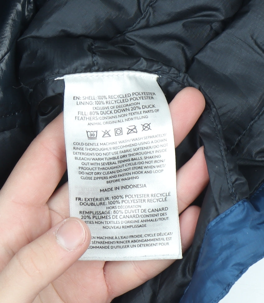 Kathmandu Mens Blue Hooded Down Puffer Jacket Size M