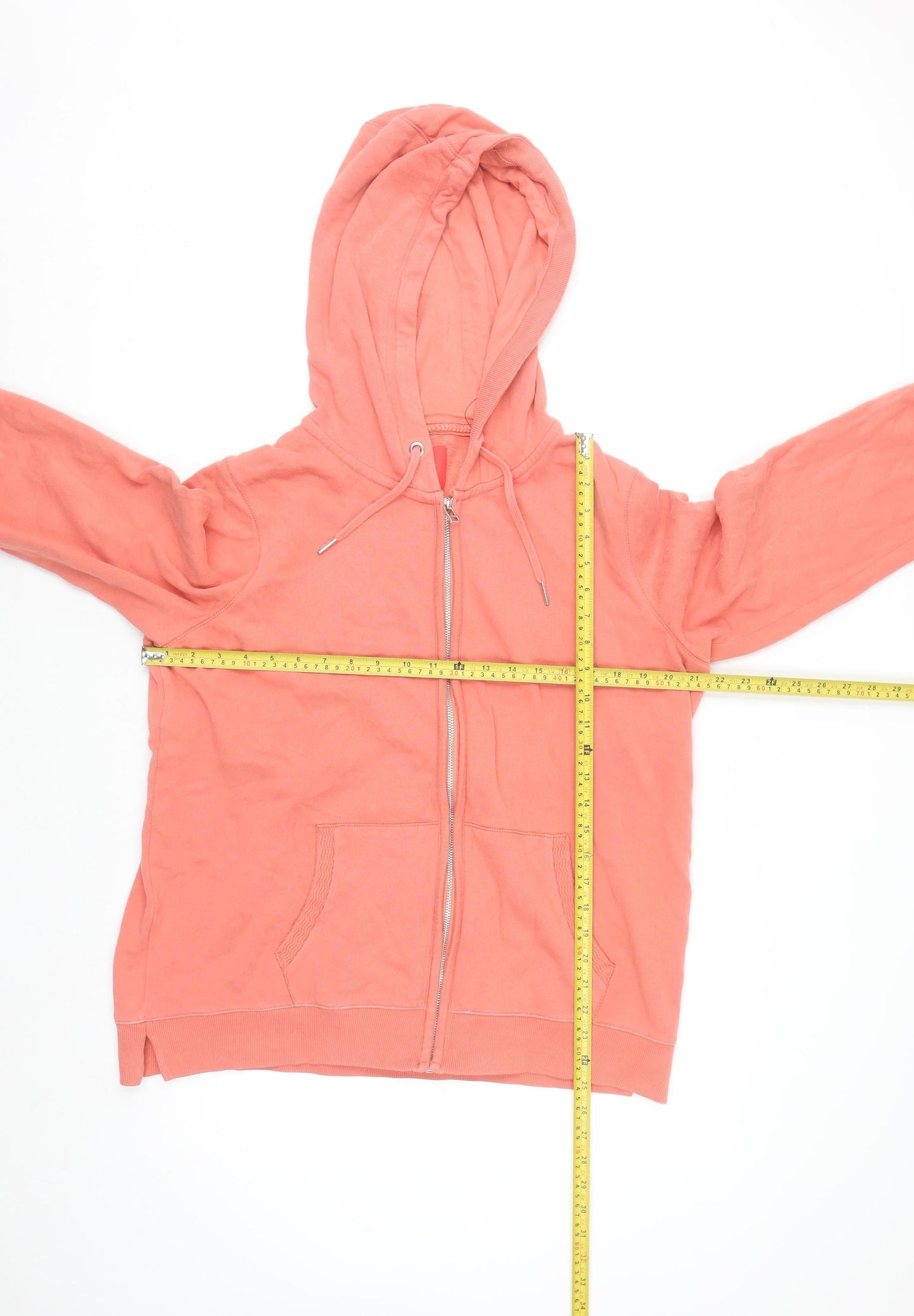 Next Women's Coral Full Zip Hoodie Size 16 Cotton Casual