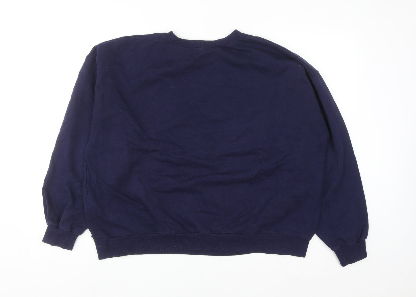 Pull&Bear Men's Blue 'New York Athletic' Crew Neck Sweatshirt L