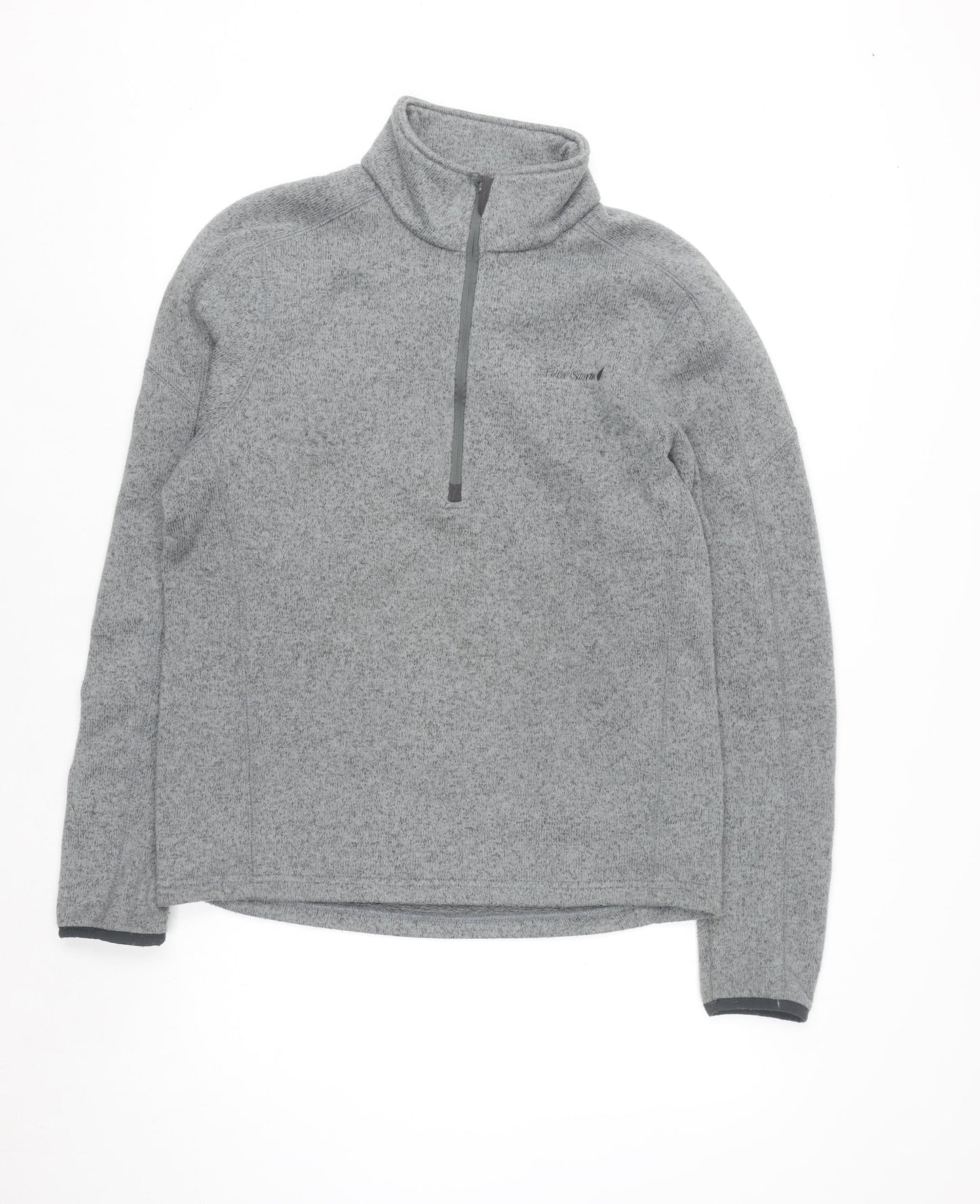 Peter Storm Men's Grey 1/4 Zip Fleece Sweatshirt M Outdoor Pullover